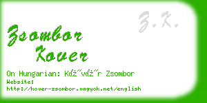 zsombor kover business card